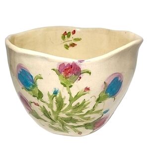 Anthropologie Bowl 6x9 Ceramic Handcrafted Signed Original Mixing Decor